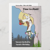 Invitation Dachshund chien escalade de roche (Devant / Derrière)