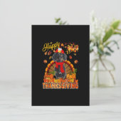 Invitation Dachshund de Thanksgiving Portant un costume de Tu (Debout devant)