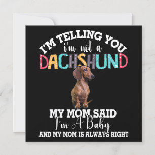 Invitation Dachshund Dog Je vous dis que je ne suis pas un Da
