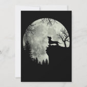 Invitation Dachshund Et Lune Halloween (Devant)