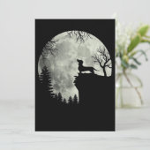 Invitation Dachshund Et Lune Halloween (Debout devant)