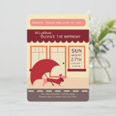 Invitation Dachshund Shopping Anniversaire Bash (Debout devant)