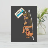 Invitation Dachshund Tu Es Génial (Debout devant)