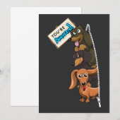 Invitation Dachshund Tu Es Génial (Devant / Derrière)