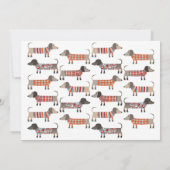 Invitation Dachshund Wiener Saucisse Chien fête d'anniversair (Dos)