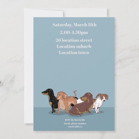Invitation Dachshunds (Dos)