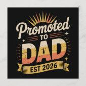 Invitation Dad Est. 2026 Funny New Dad Pregnancy Announcement (Devant)