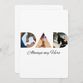 Invitation DAD : Toujours mon héros (Devant / Derrière)