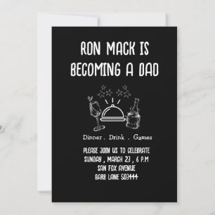Invitation Dadchelor bière et fête de la couche