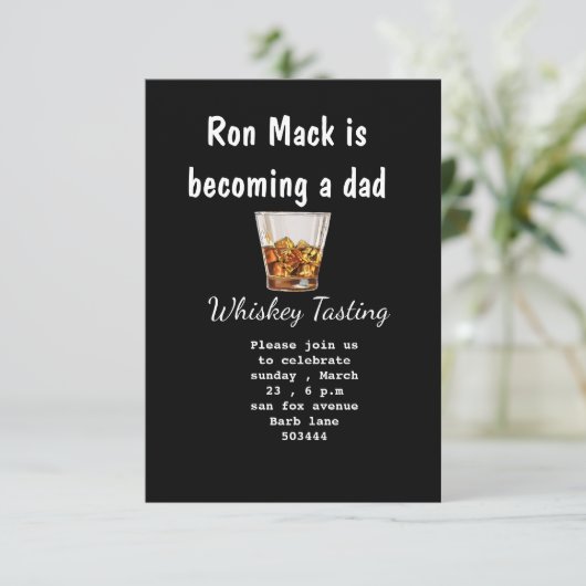 Invitation Dadchelor whiskey (Debout devant)