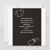 Invitation daddy douche couche dadchelor, fête de la bière (Dos)