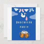 Invitation daddy douche couche dadchelor, fête de la bière (Devant)