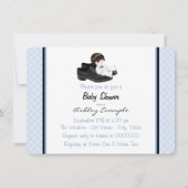 Invitation Daddys Chaussures Petit Baby shower Homme (Dos)