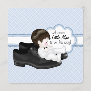 Invitation Daddys Chaussures Petit Baby shower Homme