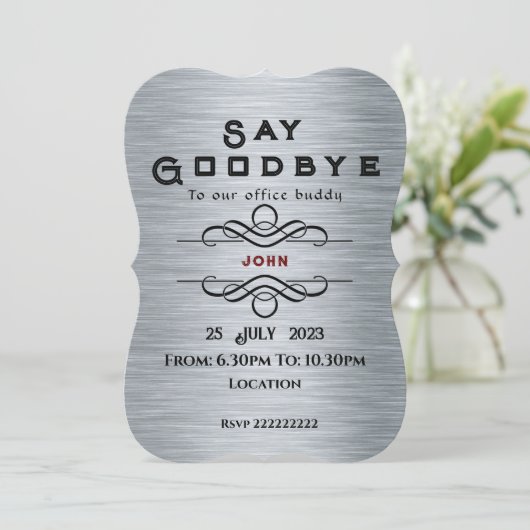 Invitation d'adieu (Debout devant)