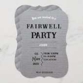 Invitation d'adieu (Devant / Derrière)