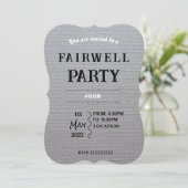 Invitation d'adieu (Debout devant)