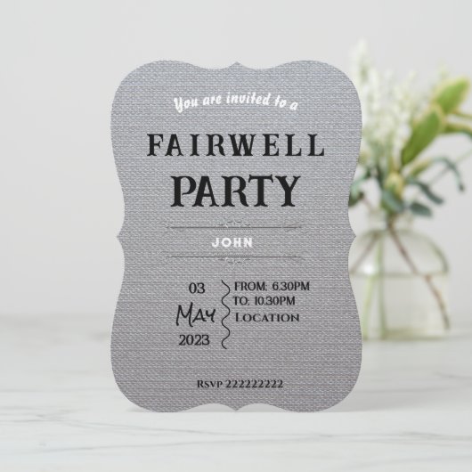 Invitation d'adieu (Debout devant)