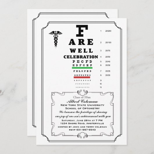 Invitation d'adieu (Devant / Derrière)