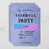 Invitation d'adieu (Devant / Derrière)