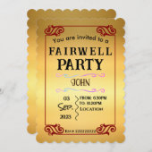 Invitation d'adieu (Devant / Derrière)