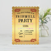 Invitation d'adieu (Debout devant)