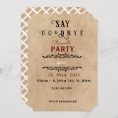 Invitation d'adieu (Devant / Derrière)