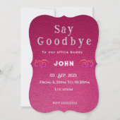 Invitation d'adieu (Devant)