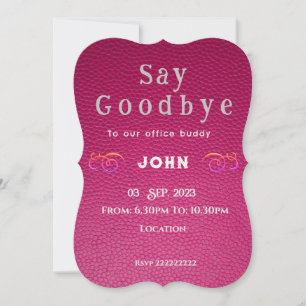 Invitation d'adieu