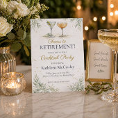 Invitation d'adieu de feuille de Champagne