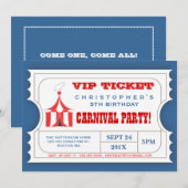 Invitation d'admission de billet de partie de (Devant / Derrière)