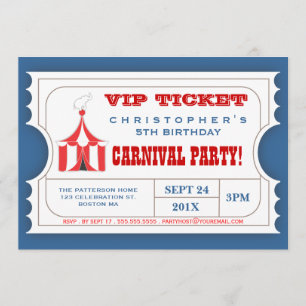 Invitation d'admission de billet de partie de