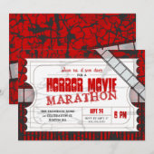 Invitation d'admission du Movie Ticket Horror Movi (Devant / Derrière)