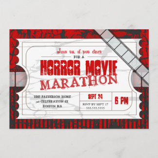 Invitation d'admission du Movie Ticket Horror Movi