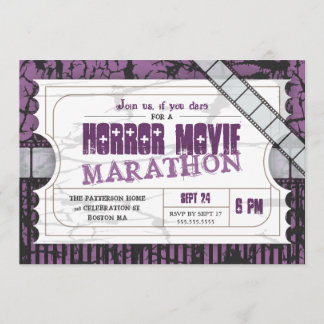 Invitation d'admission du Movie Ticket Horror Movi