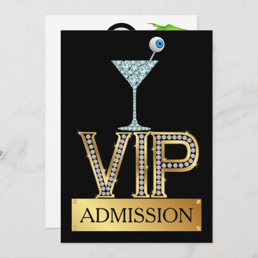 Invitation d'admission VIP à HALLOWEEEN (Devant / Derrière)