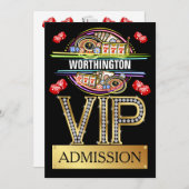 Invitation d'admission VIP CASINO (Devant / Derrière)