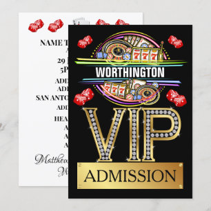 Invitation d'admission VIP CASINO