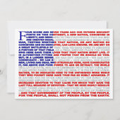 Invitation d'adresse de Gettysburg (Devant)