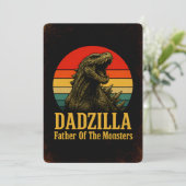 Invitation Dadzilla père des monstres fête des pères (Debout devant)