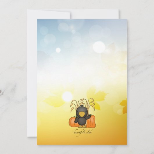 Invitation d'affaire d'automne (Dos)