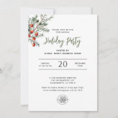 Invitation d'affaires de branche de Noël minimalis (Devant)