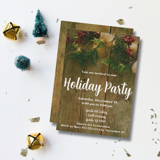 Invitation d'affaires pour une fête de fin d'année