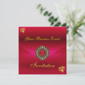 Invitation d'affaires Toutes occasions Rouge avec  (Debout devant)
