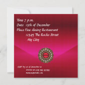 Invitation d'affaires Toutes occasions Rouge avec  (Dos)