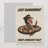 Invitation d'affiche patriotique 2ème guerre mondi (Devant / Derrière)