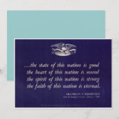 Invitation d'affiche patriotique 2ème guerre mondi (Devant / Derrière)