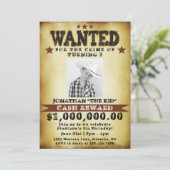 Invitation d'affiche recherchée pour cowboy d'anni (Debout devant)