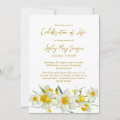 Invitation Daffodil Celebration of Life Funeral (Devant)
