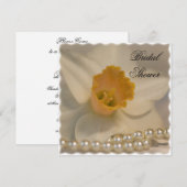 Invitation Daffodil et Fête des mariées perles (Devant / Derrière)